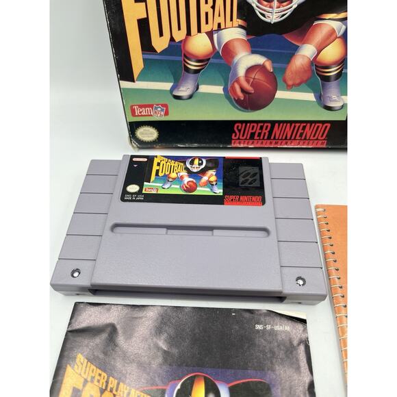 Super Nintendo Super Play Action Football Complete w/ Manuals & Box - Picture 4 of 16